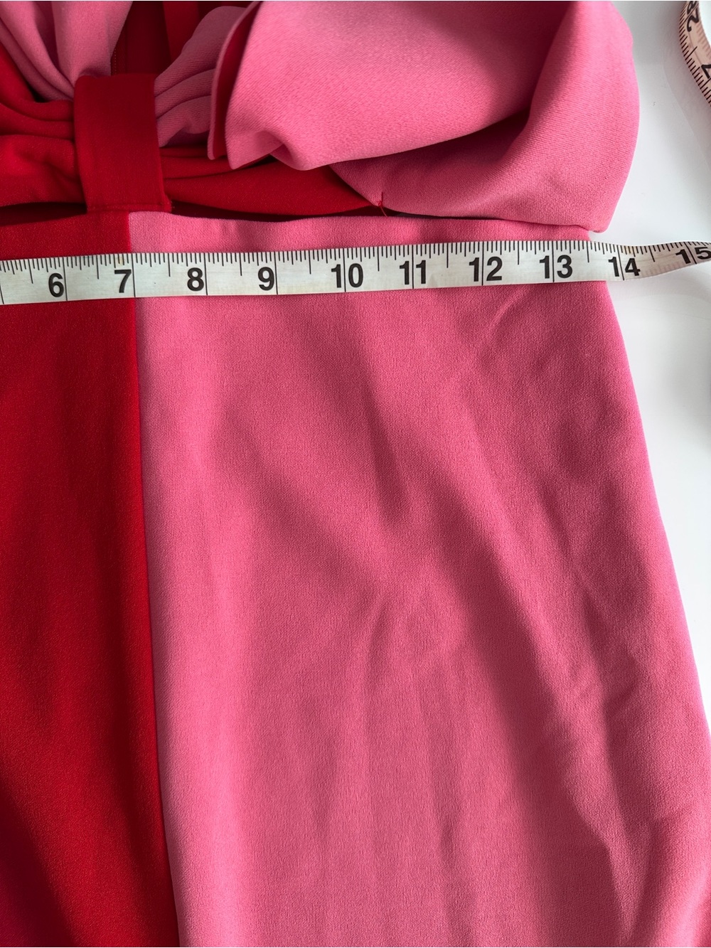 Two-Tone Pink & Red Bow-Front Maxi Dress - Picture 7 of 15